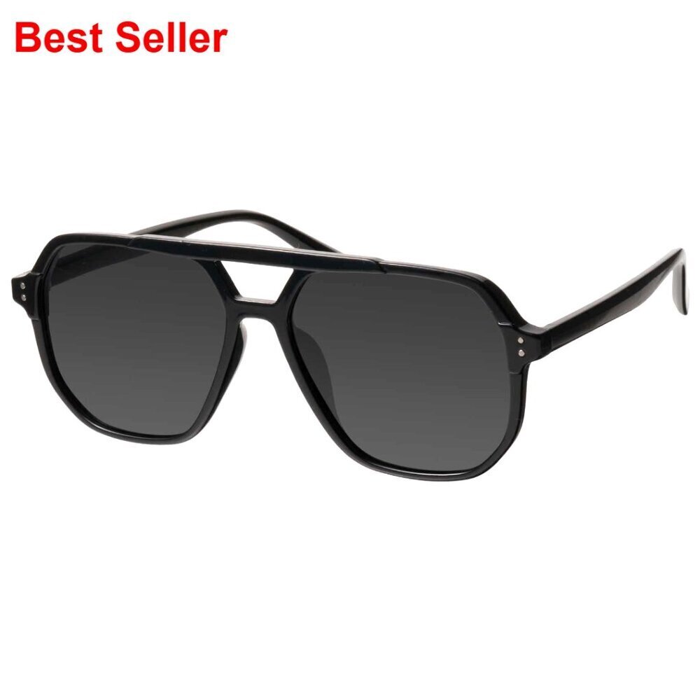 Oversized Polarized Aviator Sunglasses with UV Protection for Outdoor Activities